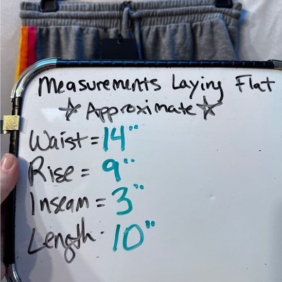 Chaser lounge knit shorts size small. NWT- gray with rainbow stripes on sides - Picture 5 of 6